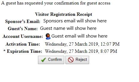 Visitor Receipt