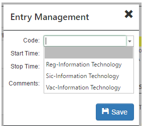 Code Entry